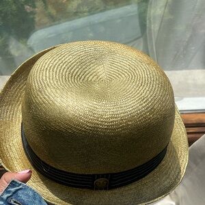 Women’s Goorin Bros Gold Fedora Straw Hat Like New